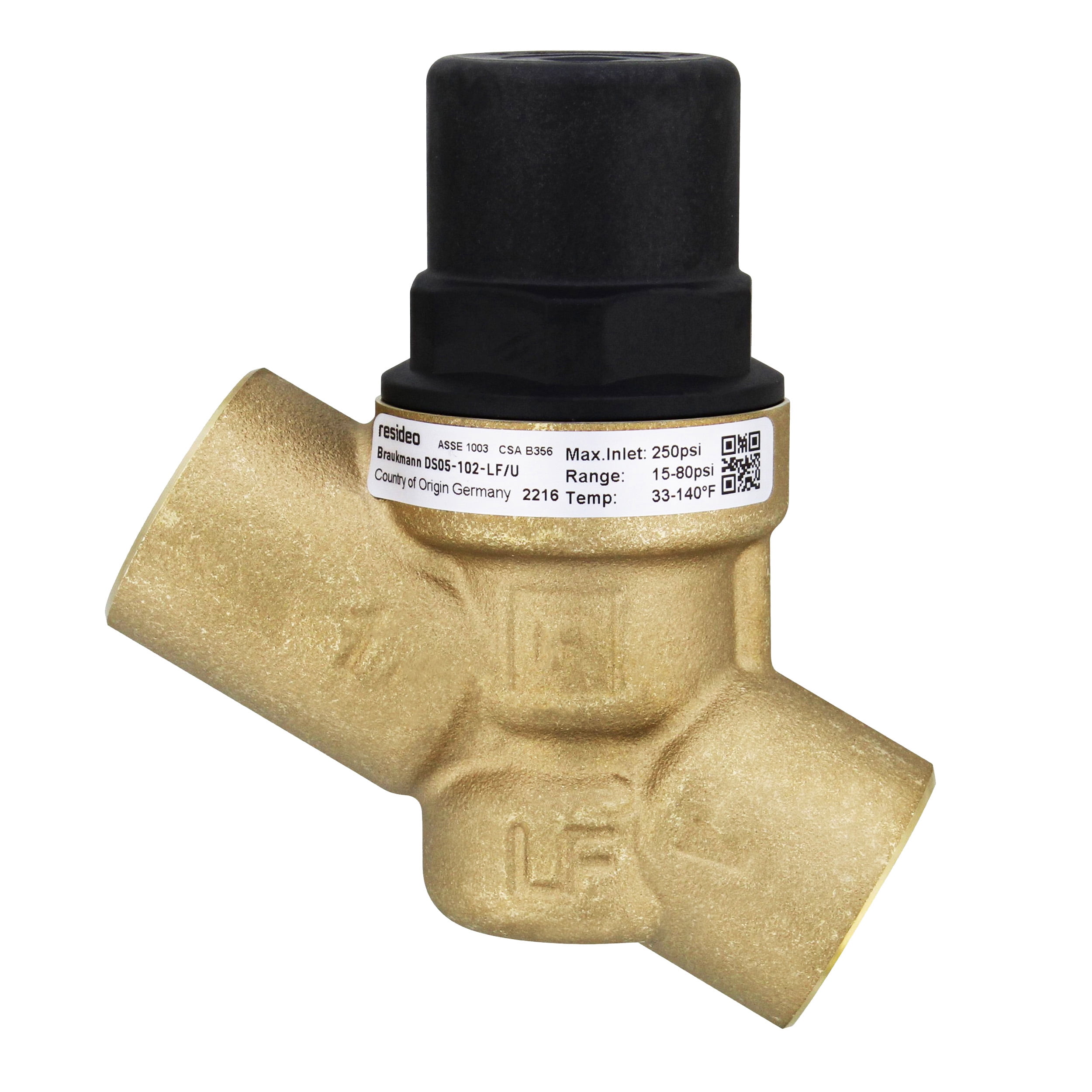 Resideo Water Pressure Regulator Valve 1in DN25 Female NPT Relief