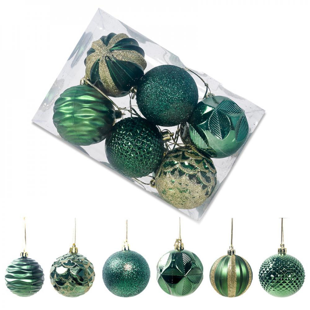 12Pcs/set Christmas Ornament Balls Xmas Tree Hanging Ball Pendant Free Ship CA 