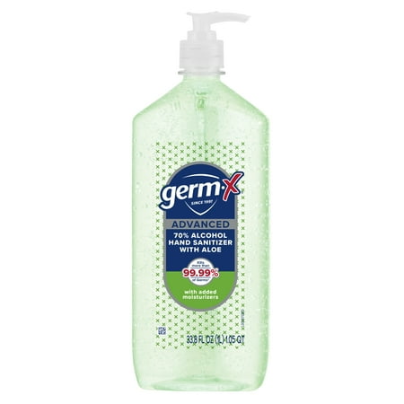 Germ-X Advanced Hand Sanitizer with Aloe  Bottle of Hand Sanitizer  33.8 fl oz- Best Buy 08/02/2024