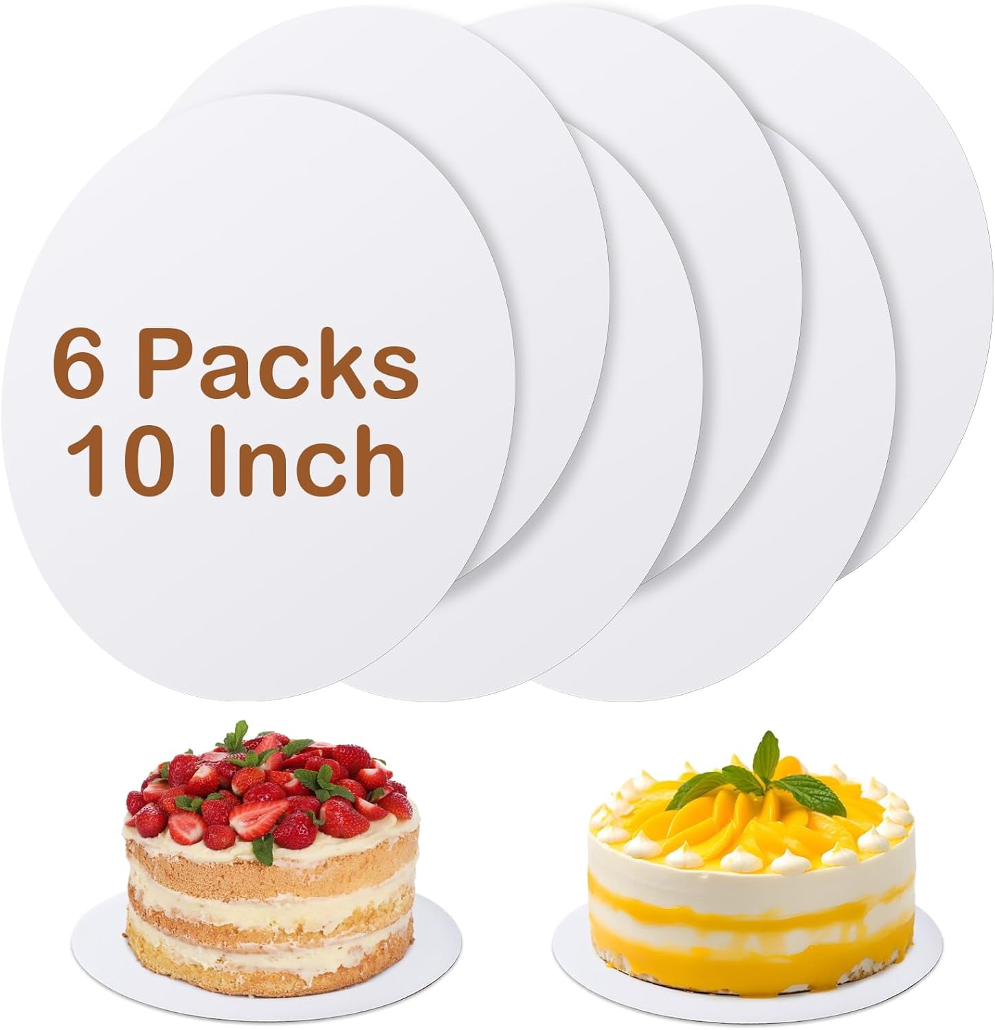 Cake Boards Set - 20 Pack White Round Cake Circles, 6, 8, 10, 12 Inch (5 Of Each Size) - View #14