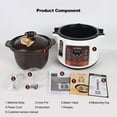 thumbnail image 6 of Tianji DGD40-40LD Electric Stew Pot 4L Full-automatic Slow Cooker Ceramic Inner Pot 120V 600W 3-6 people, 6 of 7