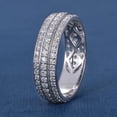 thumbnail image 3 of Empire Jewelry 14K White Gold Plated Ring - 0.7 Ct Round Brilliant Cut Diamond Ring - Luxurious Multi-Stone Engagement Ring - Trendy Party Wear Diamond Ring - Bridal Diamond Jewelry, 3 of 3