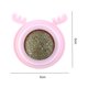 thumbnail image 3 of Juguete de bolas de hierba gatera de plástico para gatos Suministros para mascotas con forma de cabeza de perro reemplazable (rosa), 3 of 6