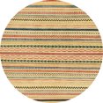 thumbnail image 1 of Ahgly Company Indoor Round Abstract Chrome Gold Yellow Solid Area Rugs, 5' Round, 1 of 6