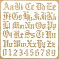 thumbnail image 2 of Gothic A to Z Alphabet Numbers Stencil 1181x1181 Hollow Out Drawing Painting Template Reusable DIY Art and Craft Stencils, 2 of 5
