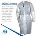 thumbnail image 4 of Dynarex Isolation Gowns - Full-Length, Max-Coverage Disposable PPE Hospital Gowns - Non-Woven, No Latex - White, Small, 1 Case - 10 Bags of 5, 4 of 7