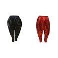 thumbnail image 1 of Lot de 2 (Noir 1 Pcs et Rouge 1 Pcs) Multipack Pyjamas d'Hiver pour Pantalons de Danse Harem Métalliques Coupe Ample pour Danse de Rue Hip-Hop Moderne, 1 of 6