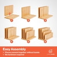 thumbnail image 3 of JumblWare Bamboo Desktop File Organizer, 4 Slot Wooden File Sorter, 3 of 7