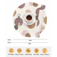 thumbnail image 6 of 15 Inch Round Placemats Set of 4, Abstract Geometric Non Slip Heat Insulation PP Table Mats, Farmhouse Vintage Polka Dot Red Brown Washable Place Mats for Kitchen Dining Party Table Decor, 6 of 7