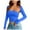 Blue, variant on IWRICH Women's 2 Piece Long Sleeve Y2k Cardigan Bolero Shrug Set Strapless Going out Crop Top Fashion T-Shirt Tank Tops White XS