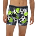 thumbnail image 2 of Salouo Football Pattern Men's Boxer Briefs, Soft & Breathable Underwear Elastic Waistband Briefs for Men,1-Pack, 2 of 7