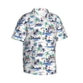 thumbnail image 2 of Daiia Hawaii Palms Hawaiian Shirt for Men Gentle Cotton Regular Short Sleeve Casual-Small, 2 of 9