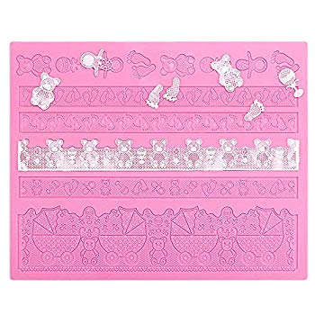 Details about / Lace Silicone Mold Mould Sugar Craft Fondant Mat Cake Decorating Baking Tool New