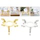 thumbnail image 3 of 2 piezas exquisitas decoraciones de pedestal de hierro bolas de cristal bases soportes de bolas de cristal, 3 of 3