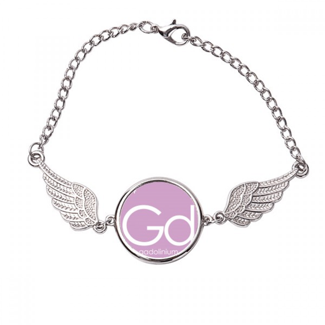 Período el cuadro lantanidos quimica elementos gadolinio GD Pulsera pulsera pulsera alas de ángel pulsera
