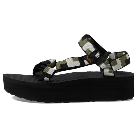 Teva Women's W Flatform Universal Sandal, Retro Shapes Black, 9