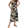 thumbnail image 4 of Fantaslook Long Tank Dresses for Women Summer Sleeveless Button Down Dress Casual Loose Beach Vacation Sundress, 4 of 8
