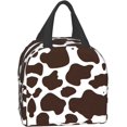 thumbnail image 3 of Faty-T Brown Cow Print Reusable Lunch Box  Lunch Bag Cooler Reusable Tote Picnic Bag Container Lunch Box For Adult Women Men, 3 of 18