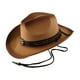 thumbnail image 2 of Sombrero de vaquero occidental para hombre y mujer, sombrero de vaquera Panamá de ala ancha, sombrero informal para proteger Caqui, 2 of 6