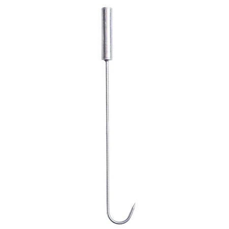

NUOLUX Stainless Steel Meat Hook Cooking Roasted Barbecue Pin for Barbecue Steak Sausage Ribs Chicken Grilled Bacon Vegetables (Steel Handle Single Hook)