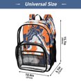 thumbnail image 2 of ALAZA Clear Backpack Orange Tie Dye Marble PVC Transparent BookBag, 2 of 7