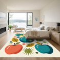 thumbnail image 3 of ODIKA 8'x10' Machine Washable Non-Slip Area Rug, Graphic Teal High Traffic Rug, Blue, 1181318, 3 of 7