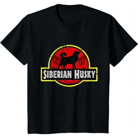 Retro Siberian Husky Dad Vintage Dog Father Pet Dog Papa T-Shirt
