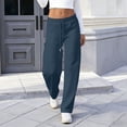 thumbnail image 4 of ZQUUVOU Women's Sweatpants Jogger Barrel-Leg Elastic Drawstring Waisted Pants with Pockets Casual Lounge Outdoor Sweatpants Navy, 4 of 7