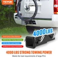 thumbnail image 2 of SKYSHALO Trailer Hitch Extender, Fits for 2" Receiver Hitch Adapter, Trailer Hitch Extension Tube Extender, 7" Extension Length, 4000 lbs Towing Capacity, Hitch Pins, Clips, Bolt and Nut Included, 2 of 9