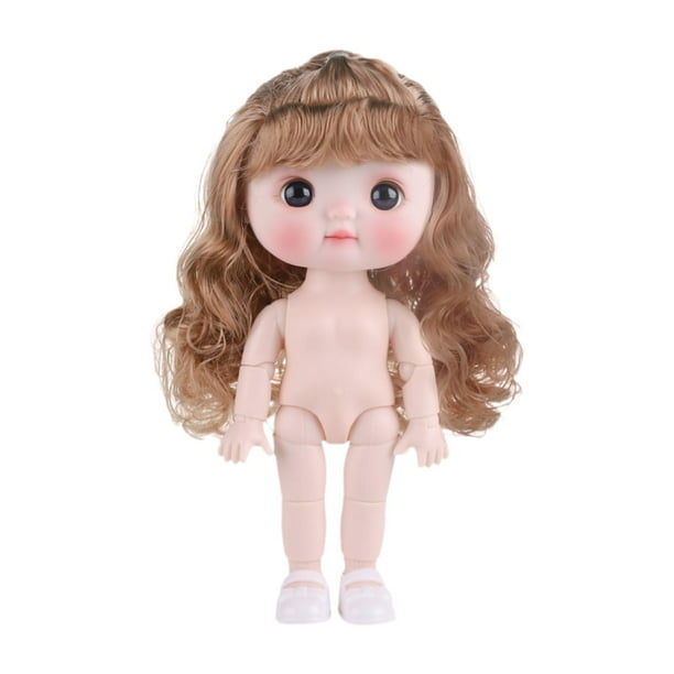 BJD Girl Doll Toys Diy Juguetes Lindos Juntas flexibles Cabello suave 3D Ojos con zapatos Muñeca articulada para festivales de cumpleaños de regalo de Estilo E
