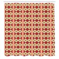 thumbnail image 3 of Ambesonne Boho Shower Curtain, Oriental Turkish Geometric, 69"Wx75"L, Vermilion and Multicolor, 3 of 5