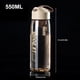 thumbnail image 4 of Moyic Botella de agua a prueba de fugas Deportes graduados Beber Boca ancha Fitness Correr Drinkware con cuerda Amarillo claro 550ML Type2 NO2, 4 of 6