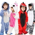 thumbnail image 4 of Kigurumi-pijamas de animales para niños y niñas, ropa de dormir de invierno para niños de 4, 6, 8, 10 y 12 años, disfraz de unicornio y gato, 4 of 4