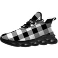 thumbnail image 3 of Uminder Womens Running Shoes Plaid Sneakers Black Shoes Size 5, 3 of 5