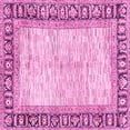 thumbnail image 1 of Ahgly Company Indoor Square Abstract Pink Modern Area Rugs, 3' Square, 1 of 4