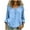 Blue, variant on Mgmyaa Womens Lightweight Tops Cotton Linen T Shirts Crew Neck Long Sleeve Loose Fit Shirts Casual Beach Blouses