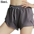 thumbnail image 2 of Pantalones cortos para correr para mujer, cintura elástica, cintura alta, bolsillos, deportivos, para gimnasio, 2 of 6