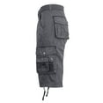 thumbnail image 3 of Men's Belted Cargo Shorts 100% Cotton Distressed Washed Style (Size 30-48), 3 of 5
