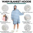thumbnail image 5 of Comfy Wearable Blanket Hoodie for Women Men Adult, Oversized Sherpa Fleece Sweatshirt Blanket with Hood and Pocket, 5 of 7