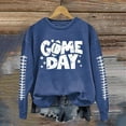 thumbnail image 1 of TINZ Ensemble Décontracté pour Femmes Col Rond Rugby Jour de Match Imprimé Chandail à Capuchon Chandail Blouse et Pantalon Chandails en Molleton Col Entonnoir Femmes, 1 of 3