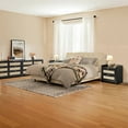 thumbnail image 4 of SICOTAS Boho 6-Drawer Dresser & 2 Charging Nightstands Set - Oversized 3-Piece Furniture Set with Rattan Design&Spacious Storage, USB/Type-C Ports, Coastal Furniture Set for Bedroom, Black Oak, 4 of 13