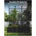 thumbnail image 5 of Home Plastic Plant Box with Metal Trellis, Raised Garden Bed with Trellis Planter for Climbing Plant Outdoor Raised Planter Box Privacy Screen for Patio Balcony,Planter Box for Backyard Patio, 5 of 7