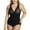 Black, variant on Leonisa Sheer Stripe Detail Sculpting Bodysuit - Tummy Control Shapewear for Women