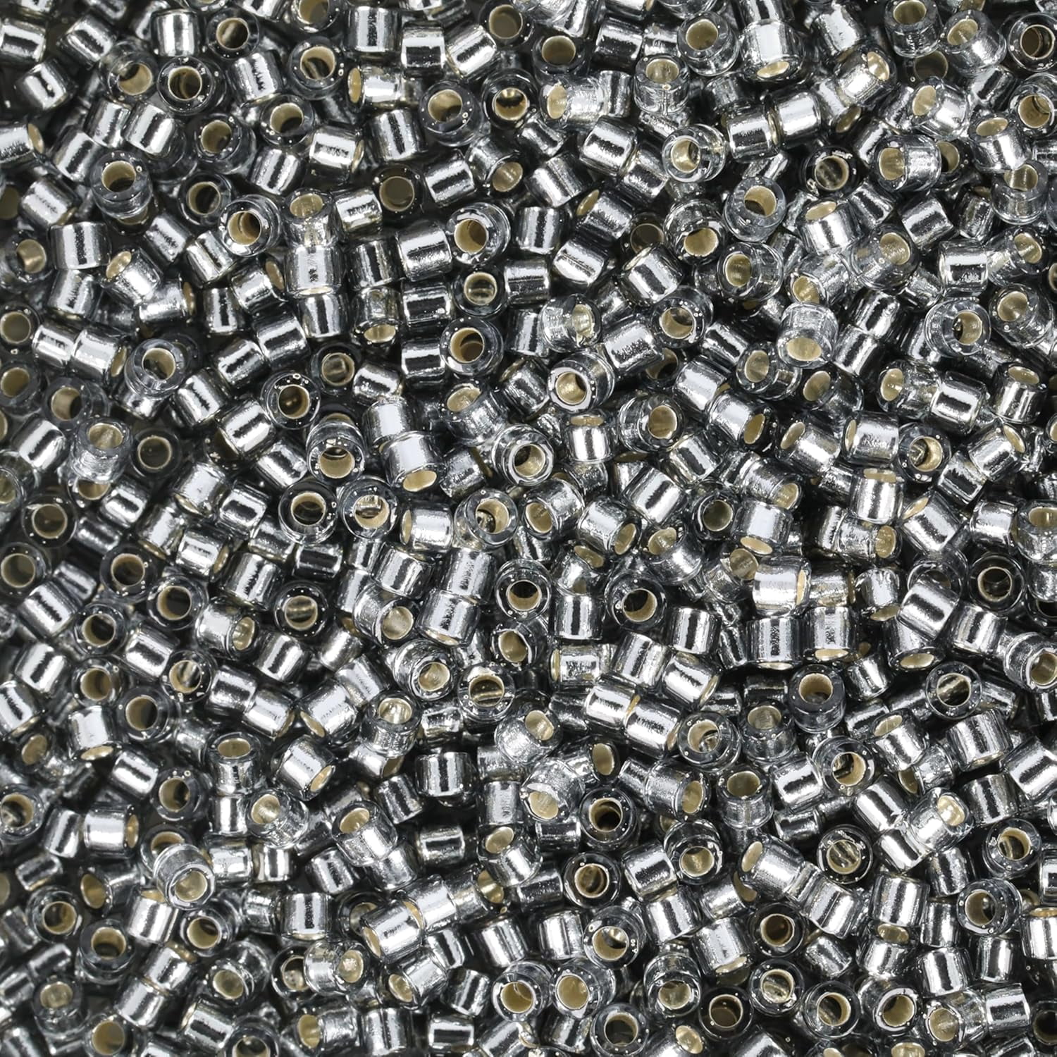Miyuki Delica Seed Beads – Size 11/0 (1.6 mm), DB0048, Silver-Lined Gray, 7.2 g, Approx. 1440 Beads