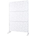 thumbnail image 5 of Freestanding Metal Privacy Screen 76" H×48" W - Outdoor & Indoor Divider for Deck, Balcony, Patio & Garden - Durable Rust-Resistant Design, 5 of 9