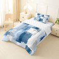 thumbnail image 2 of Homewish Vintage Blue Plaid Twin Comforter Sets,Grunge Aesthetic Bedding Set,Reversible,2 Pieces,1 Comforter and 1 Pillowcase, 2 of 7