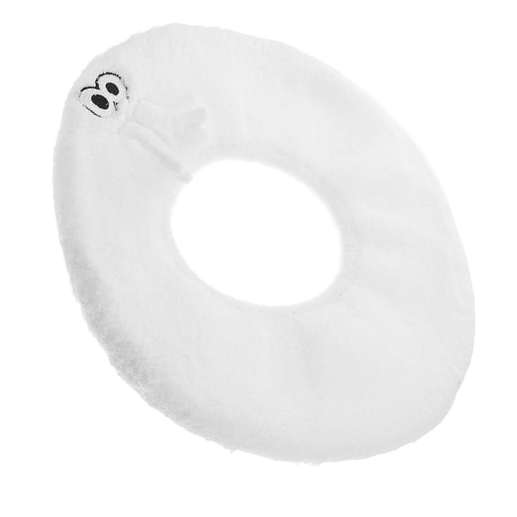HOOWIFFY White Plush Toilet Seat Cover, Thickened Soft Comfortable Washable Cushion for Home Bathroom and Car Use