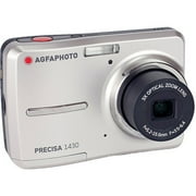 AgfaPhoto Precisa 1430 14MP Digital Camera with 3X Optical Zoom and 2.4" Auto Brightness LCD Display, Silver