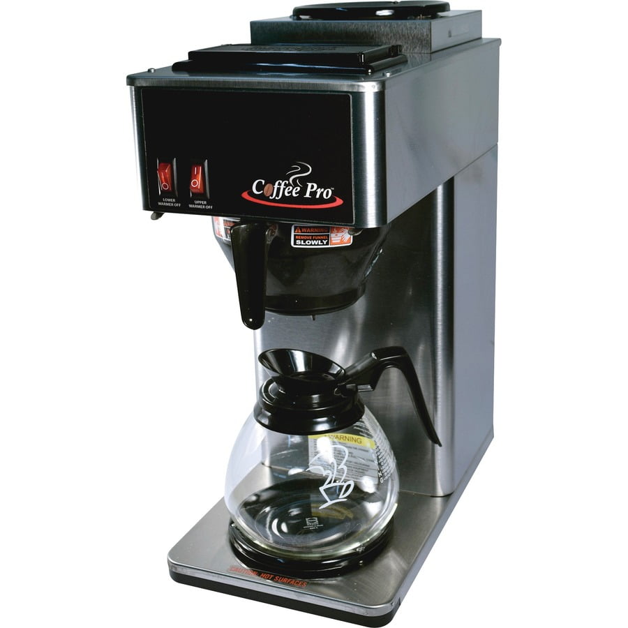 Coffee Pro TwoBurner Commercial Pourover Brewer, Stainless Steel