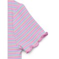 thumbnail image 3 of Garanimals Toddler Girl Short Sleeve Striped Rib T-Shirt, Sizes 18M-5T, 3 of 4